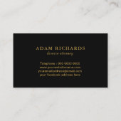 Sjabloon voor Gold- en zwarte visitekaartjes (Achterkant)