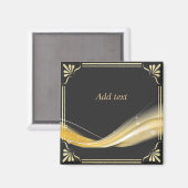 sjabloon voor goud en zwart ontwerp; magneet (Voorkant / Achterkant)