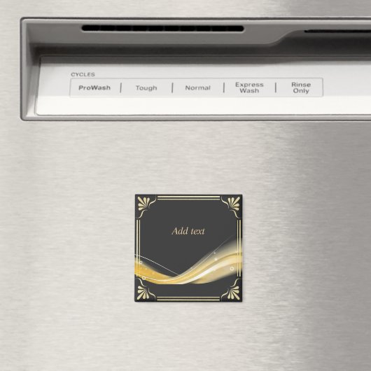 sjabloon voor goud en zwart ontwerp; magneet (Insitu (Vaatwasser))