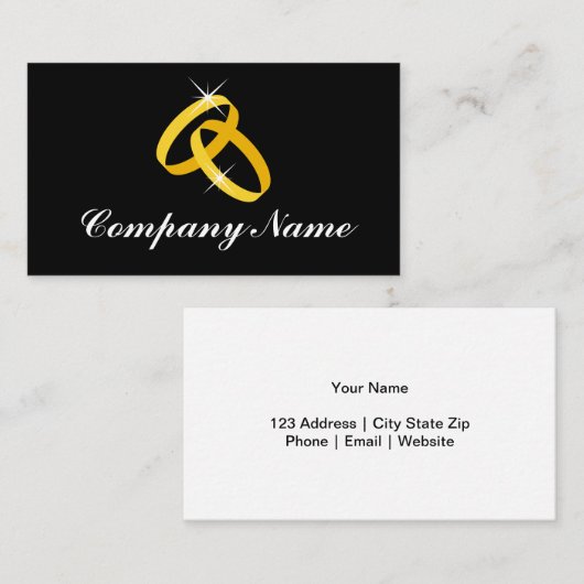 Sjabloon voor goudbruingringen visitekaartje (Voorkant / Achterkant)