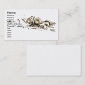 sjabloon voor goudpapieren visitekaartjes (Voorkant / Achterkant)