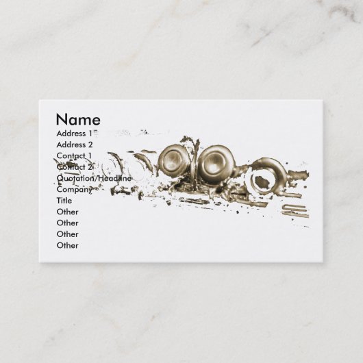 sjabloon voor goudpapieren visitekaartjes (Voorkant)