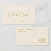 Sjabloon voor goudzoeklettertype Moderne typografi Visitekaartje (Voorkant / Achterkant)