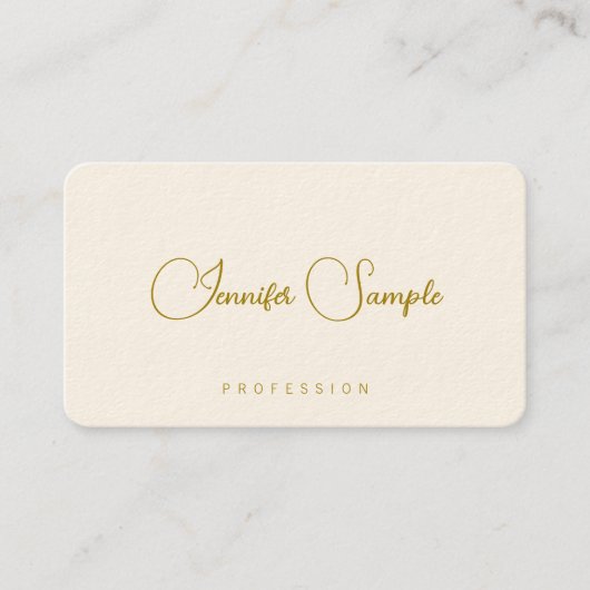 Sjabloon voor goudzoeklettertype Moderne typografi Visitekaartje (Voorkant)