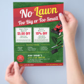 Sjabloon voor grasstrips flyer (Hand)