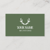 Sjabloon voor groene jachthantler visitekaartje (Voorkant)