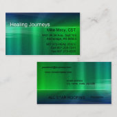 Sjabloon voor groene metallische visitekaartjes (Voorkant / Achterkant)