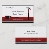 Sjabloon voor Hammer- en Pintpenseel-visitekaartje Visitekaartje (Voorkant / Achterkant)