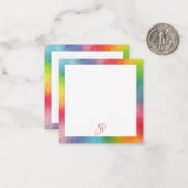 Sjabloon voor handgeschreven monogram in regenboog (Voorkant / Achterkant in situ)