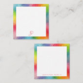 Sjabloon voor handgeschreven monogram in regenboog (Voorkant / Achterkant)