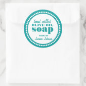 Sjabloon voor handmatig gemaakt zeepetiket met ron ronde sticker (Tas)