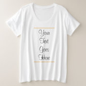 Sjabloon voor handschriftenhandschrift Aangepaste  Grote Maat T-shirt (Design voorkant)