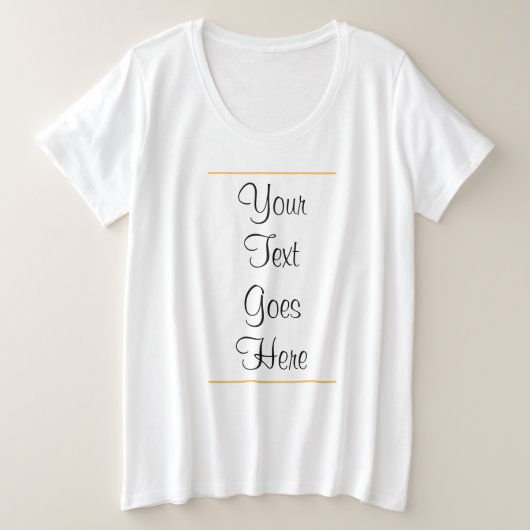 Sjabloon voor handschriftenhandschrift Aangepaste  Grote Maat T-shirt (Design voorkant)