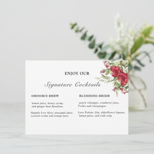 Sjabloon voor handtekeningdranken (Staand voorkant)