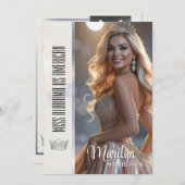 Sjabloon voor handtekeningenkaart voor schoonheids (Voorkant / Achterkant)