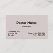 Sjabloon voor hart- en longvisitekaartjes visitekaartje (Achterkant)