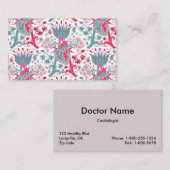 Sjabloon voor hart- en longvisitekaartjes visitekaartje (Voorkant / Achterkant)