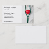 Sjabloon voor hart visitekaartje (Voorkant / Achterkant)