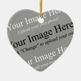 Sjabloon voor hartvormige foto-ornamenten keramisch ornament