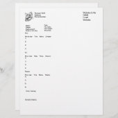 Sjabloon voor hergebruik Custom Briefhoofd (Voorkant / Achterkant)