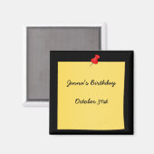 Sjabloon voor herinnering na ontvangst notitie, kl magneet (Voorkant / Achterkant)