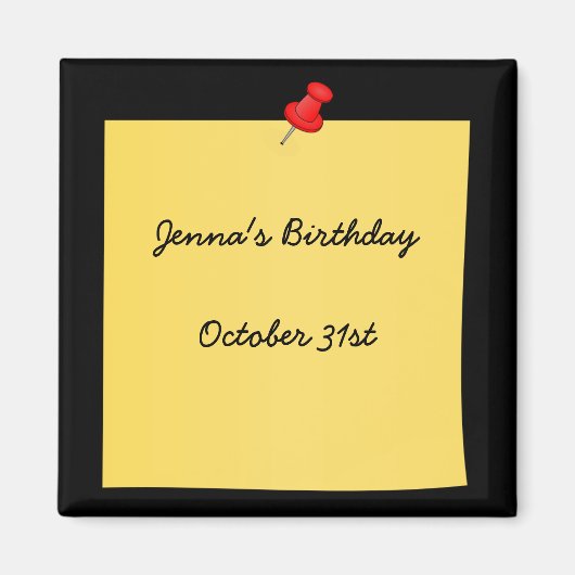 Sjabloon voor herinnering na ontvangst notitie, kl magneet (Voorkant)