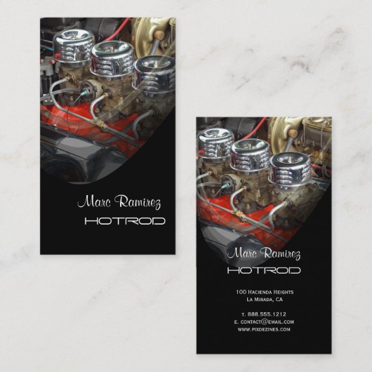 Sjabloon voor herstel van de gehoor visitekaartje (Voorkant / Achterkant)