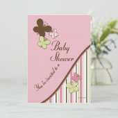 Sjabloon voor het Baby shower van Butterfly Kaart (Staand voorkant)