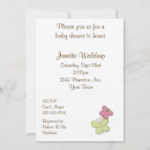 Sjabloon voor het Baby shower van Butterfly Kaart (Achterkant)
