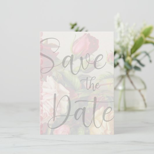 Sjabloon voor het bewaren van de datum met rode ro (Staand voorkant)