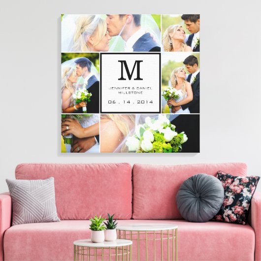 Sjabloon voor het binden van foto's met monogram canvas afdruk (Insitu (Woonkamer))