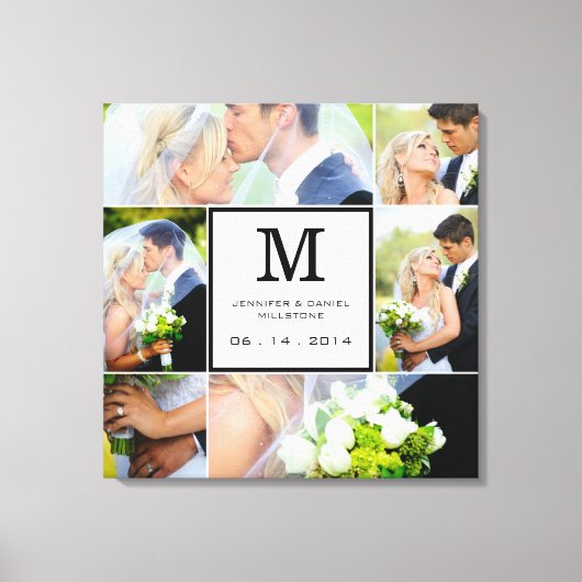 Sjabloon voor het binden van foto's met monogram canvas afdruk (Voorkant)