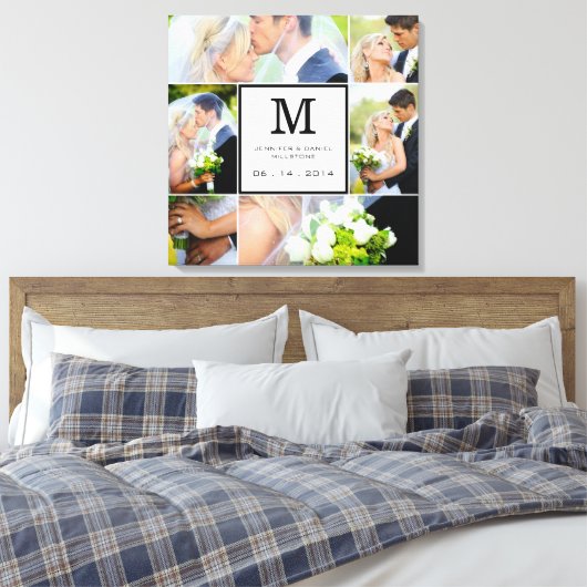 Sjabloon voor het binden van foto's met monogram canvas afdruk (Insitu (Slaapkamer))