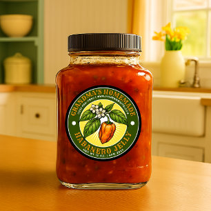 Sjabloon voor het etiket van hete Habanero-jam