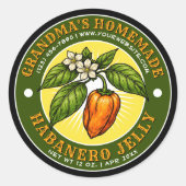 Sjabloon voor het etiket van hete Habanero-jam (Voorkant)