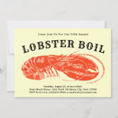 Sjabloon voor het koken of bakken van  kreeft kaart (Voorkant)