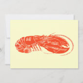 Sjabloon voor het koken of bakken van  kreeft kaart (Achterkant)