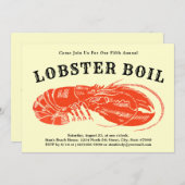 Sjabloon voor het koken of bakken van  kreeft kaart (Voorkant / Achterkant)