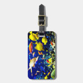 Sjabloon voor het leven in de fluitende oceaan bagagelabel (Voorkant verticaal)