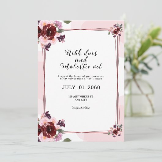 Sjabloon voor het ontwerp van de Kaart van de huwe (Staand voorkant)