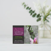 Sjabloon voor het schoonmaken van vensters Verdonk Visitekaartje (Staand voorkant)