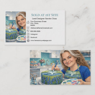 Sjabloon voor het toevoegen van afbeelding en info visitekaartje