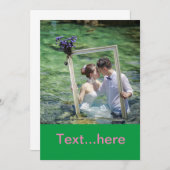 Sjabloon voor het uitnodigen van een bruiloft kaart (Voorkant / Achterkant)