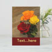 Sjabloon voor het uitnodigen van een bruiloft kaart (Staand voorkant)