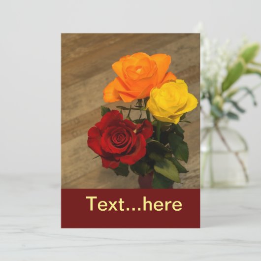 Sjabloon voor het uitnodigen van een bruiloft kaart (Staand voorkant)