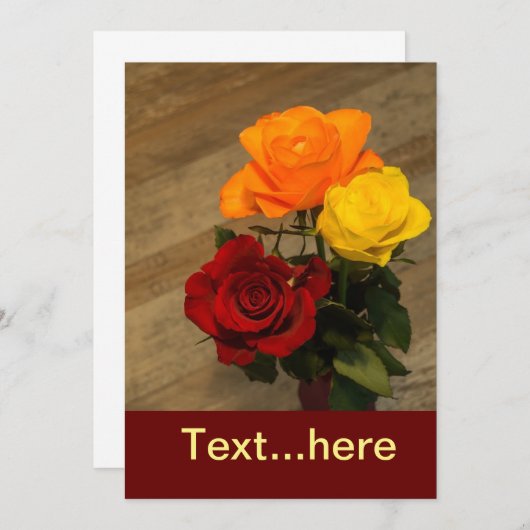 Sjabloon voor het uitnodigen van een bruiloft kaart (Voorkant / Achterkant)