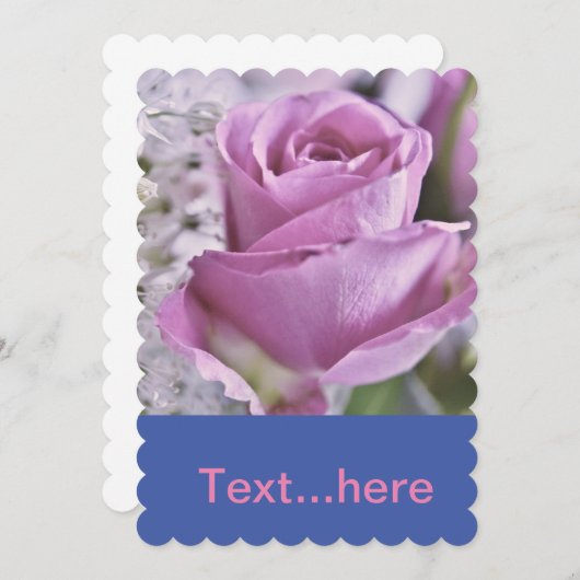 Sjabloon voor het uitnodigen van een bruiloft kaart (Voorkant / Achterkant)