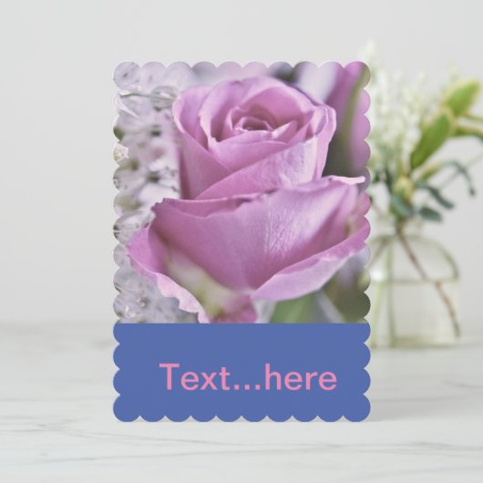 Sjabloon voor het uitnodigen van een bruiloft kaart (Staand voorkant)