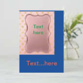 Sjabloon voor het uitnodigen van een bruiloft kaart (Staand voorkant)