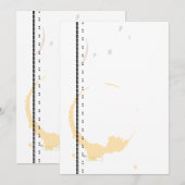 Sjabloon voor het uitnodigen van een schrijfmachin kaart (Voorkant / Achterkant)